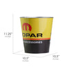 Mopar Parts & Accessories Decorative Metal Trash Bin Waste Basket - 11.25" x 10.5"